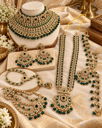 Elegant White & Silver Crystal Empress Bridal Set