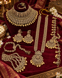 Elegant White & Silver Crystal Empress Bridal Set