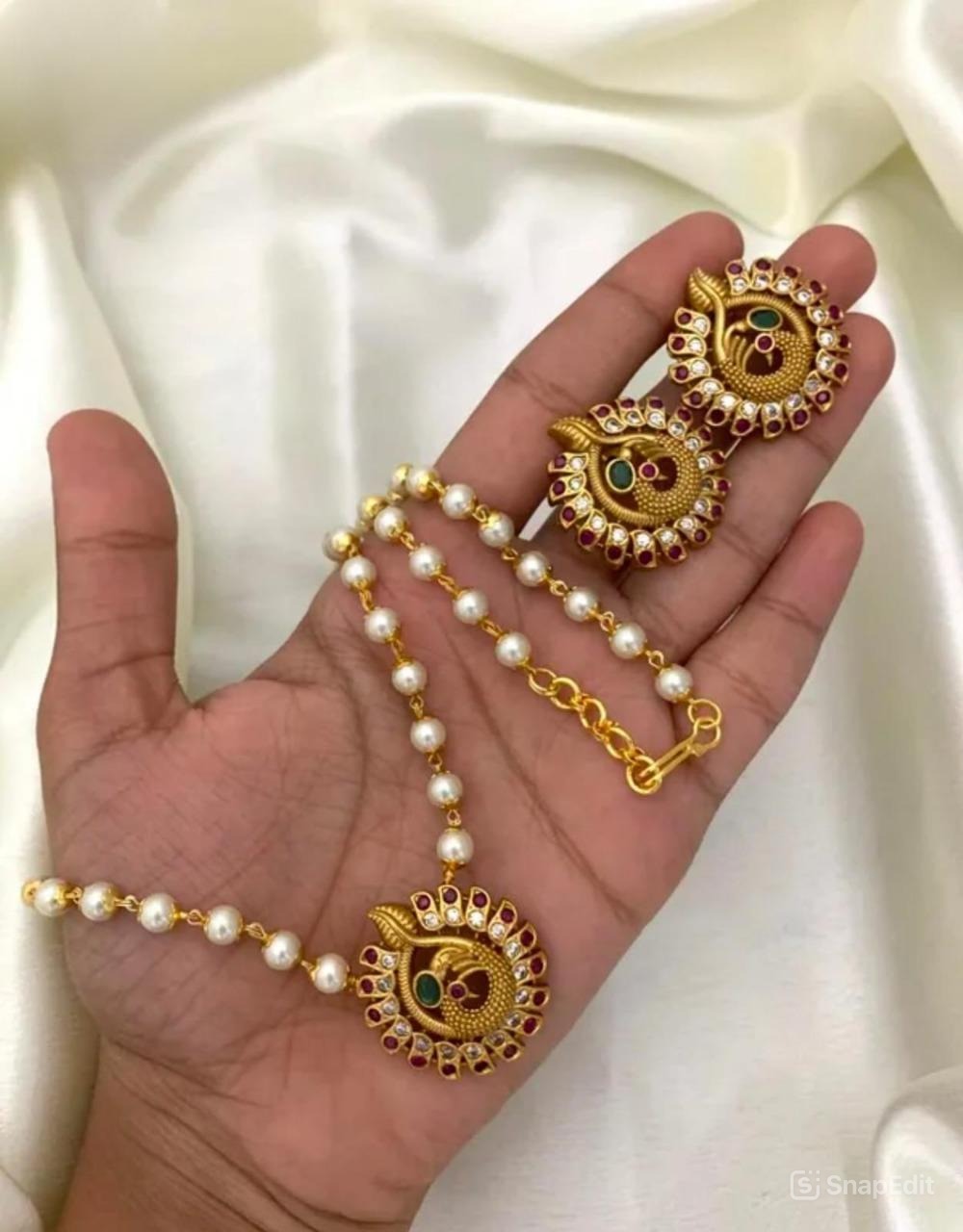 Peacock Design Pendant Set